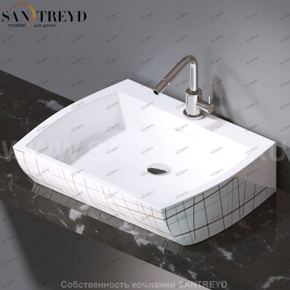 L282.415G Накладная раковина на столешницу  овальная A. e T. Italia SQUARE AeT ITALIA