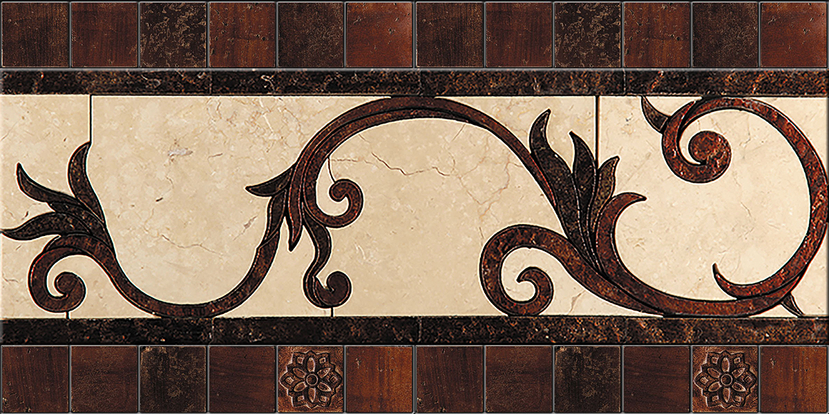 БОРДЮР ИЗ МРАМОРА RM-4 SKALINI FLORAL RM4 - Вид №1