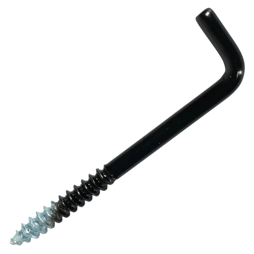 Г-образный винтовой крюк 3.5x45 мм сталь RAL9005 8 шт. 89417638 STLM-2008706 Santreyd 