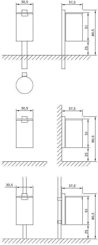 Euroform W Контейнер для мусора металлический с крышкой  220l, 221l  - Вид №2