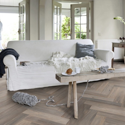 Паркет Ёлка Solidfloor New classic Кэнтрбери Дуб Натур с брашью (Текстурированная) 610х122 мм 1194938 - Вид №17