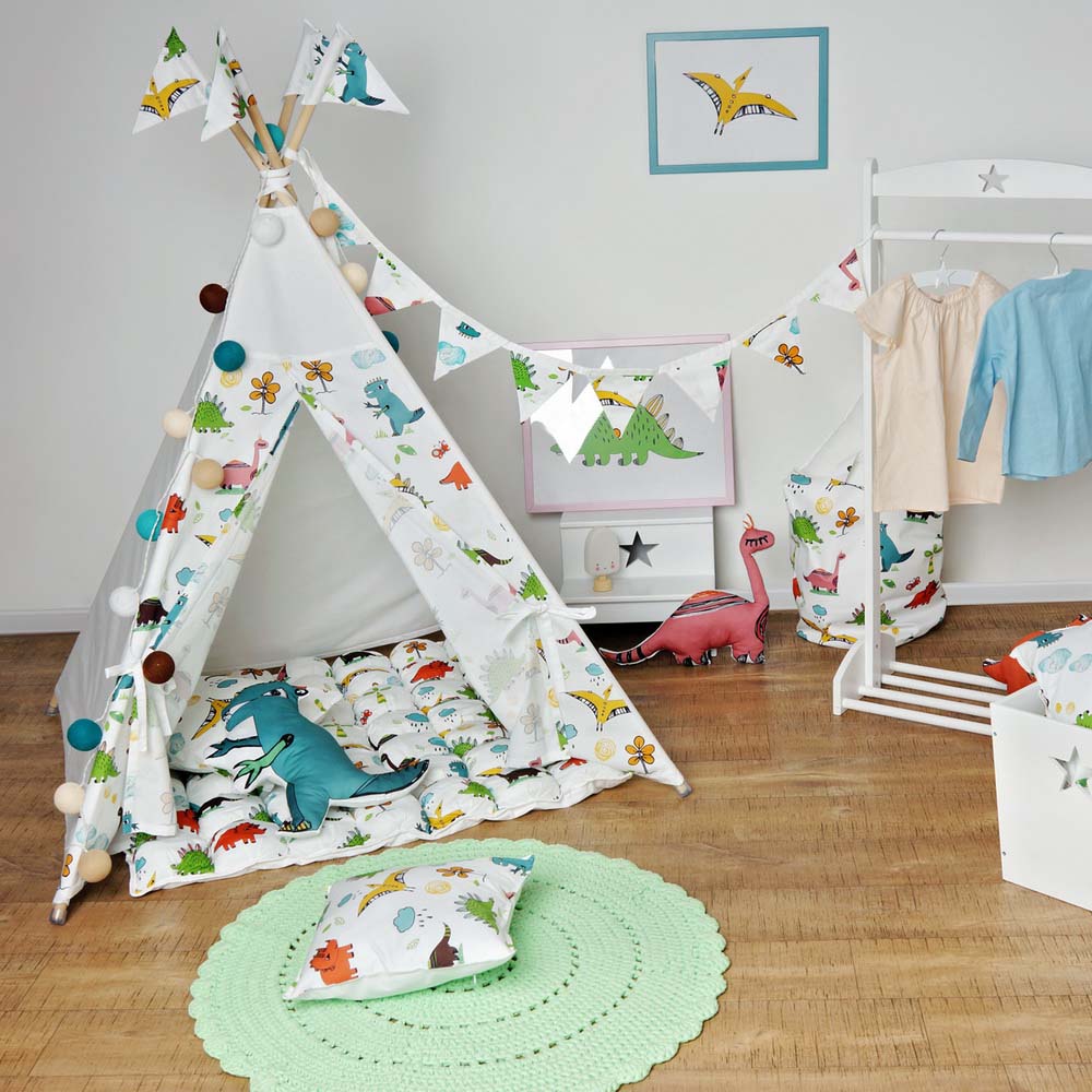 Подушка Dino 40 х 40 см VAMVIGVAM DINO 281818 Красный;желтый;зеленый Santreyd - Вид №2