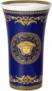 66498 Rosenthal Versace Ваза 34см "Медуза Синяя" Фарфор