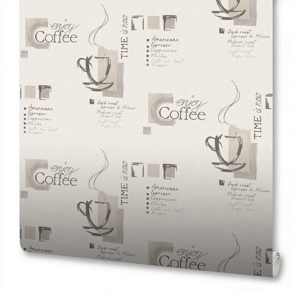 Обои флизелиновые Wallsecret Caffe бежевые 1.06 м 168472-13 STLM-2209864