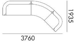 Grado Design Изогнутый диван из ткани для 4 человек Halle Hal - sf - g03 - Вид №2