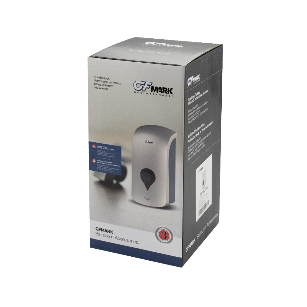 GFmark - Дозатор СЕНСОРНЫЙ, ДЕЗИНФЕКЦИЯ, пластик АБС, БЕЛЫЙ, большой, с глазком - капля, 1000 мл, код: 6395  - Вид №6