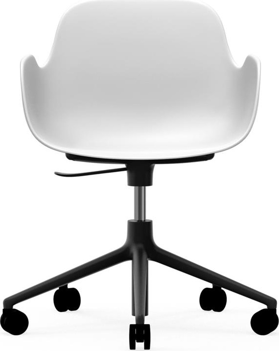 606150 Кресло Swivel 5W Gaslift Black Alu White Normann Copenhagen Form - Вид №1