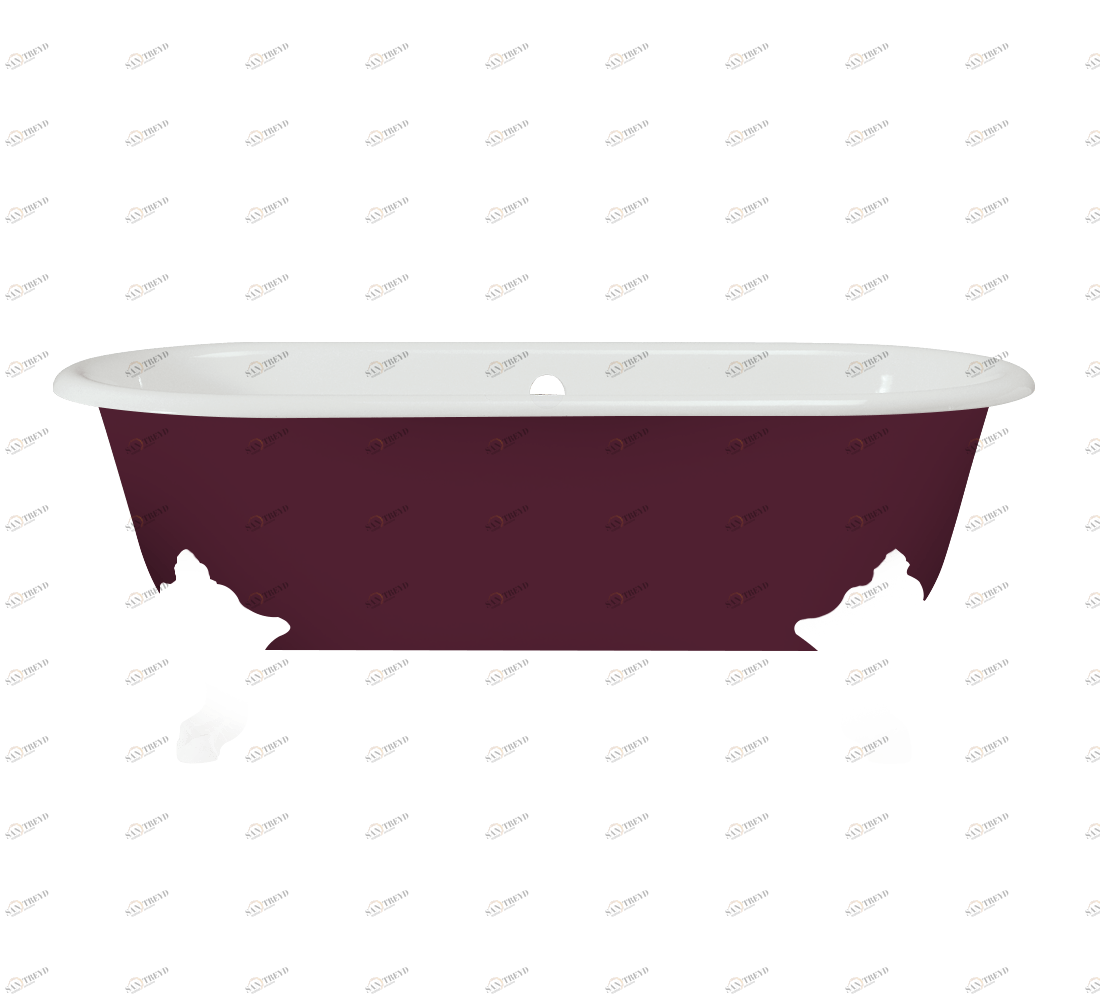 Gentry Home Bexley Cast iron bathtubs with feet Ral 4004 GH100809 