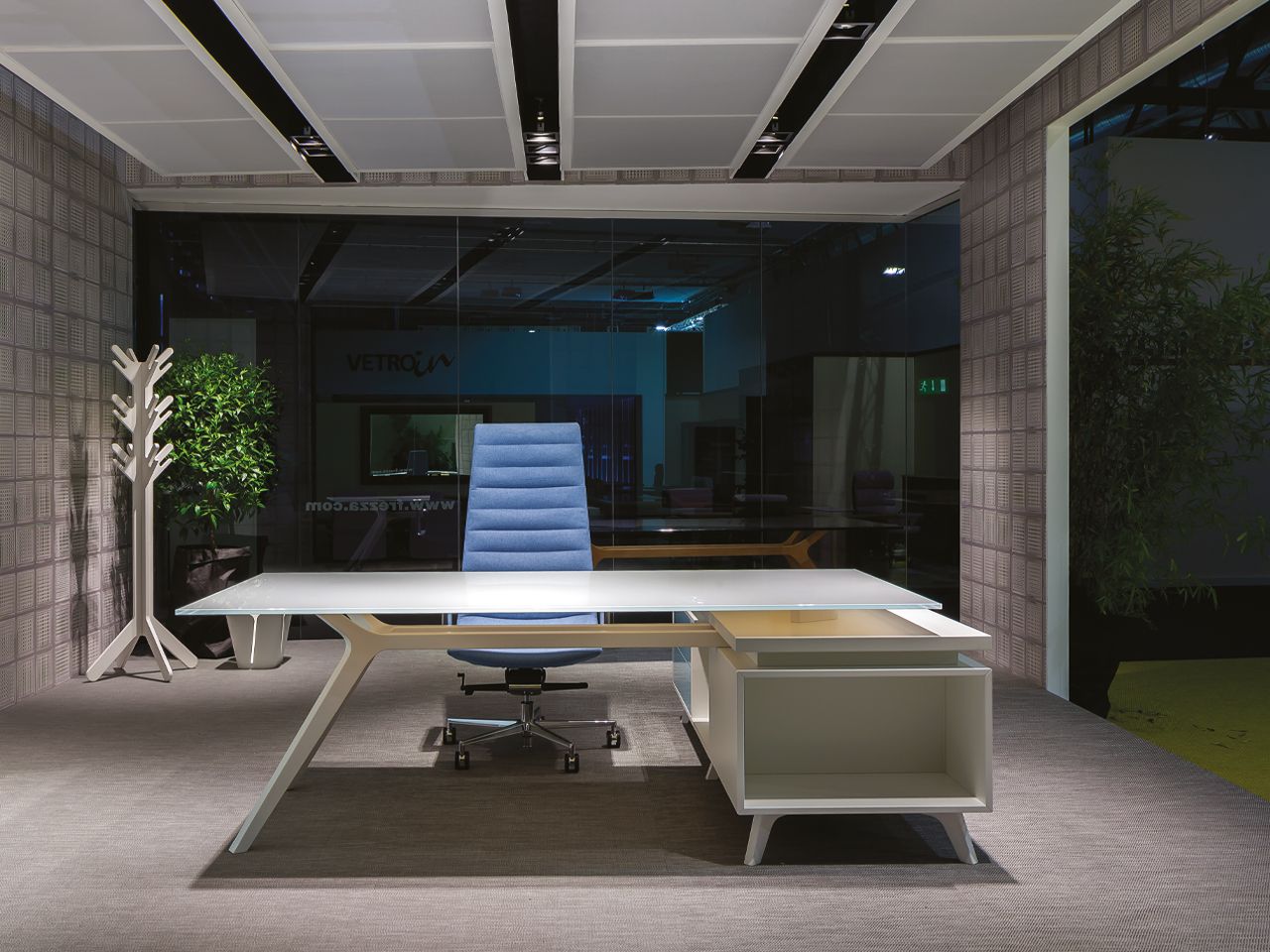 Прямоугольный секционный стол из дерева и стекла FREZZA Dr ARCH-00118532 - Вид №3