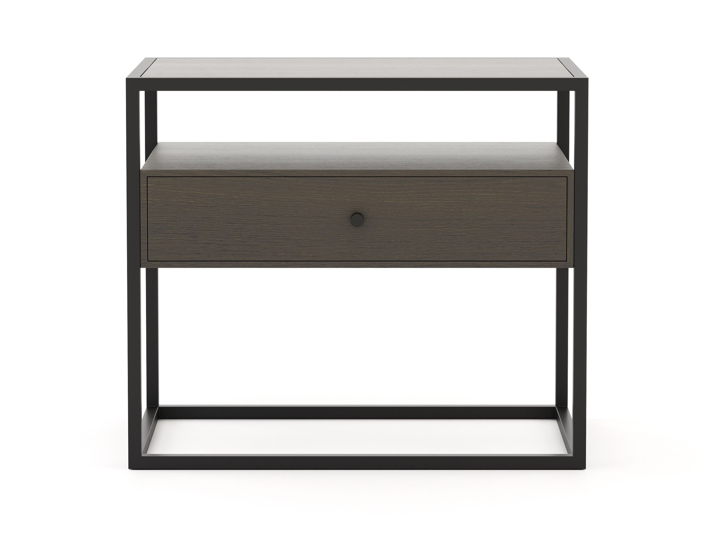 Прямоугольная прикроватная тумбочка из шпона с ящиками Stylish Club мост ARCH-00103665 - Вид №1