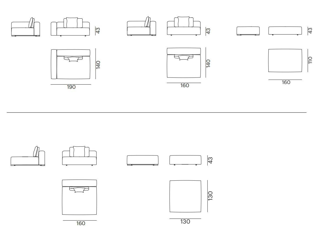 Ткань сад диван Exteta Эльба ARCH-00086973 - Вид №42