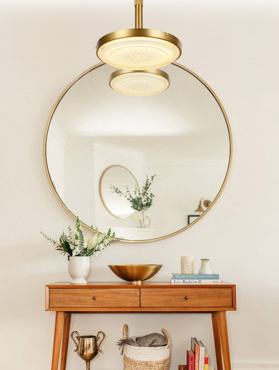 Светильник подвесной хрустальный 37х42 см золотой Delight Collection MX18006004-1A DELIGHT COLLECTION ДИЗАЙНЕРСКИЕ 00-3882402 Золото;прозрачный  - Вид №2