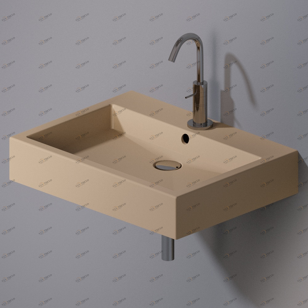 L267131 Подвесная раковина настенная прямоугольная A. e T. Italia Tank бежевая AeT ITALIA