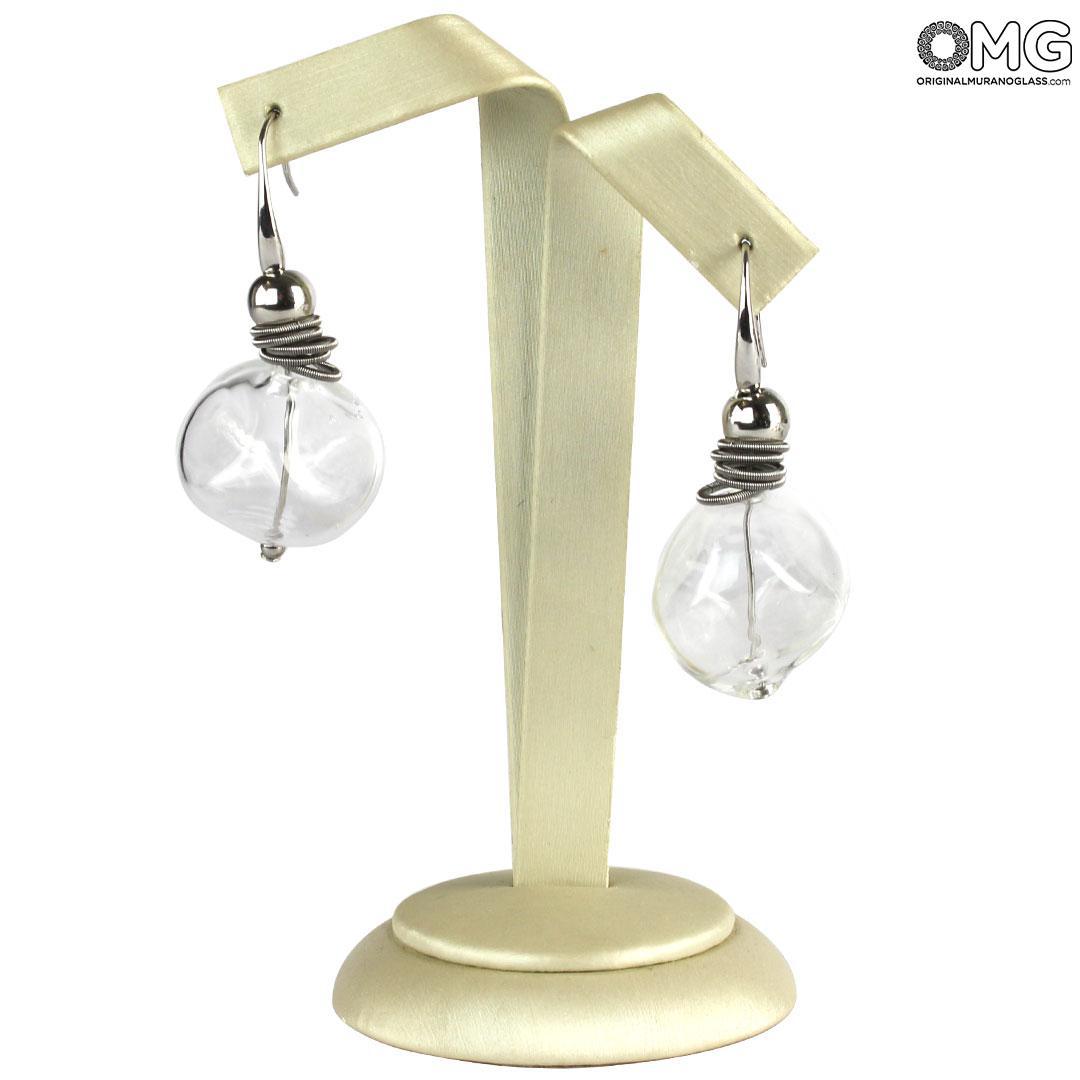 4667 ORIGINALMURANOGLASS Серьги Юнона - муранское стекло OMG 1 см  - Вид №1