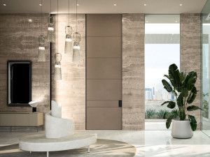 Раздвижная бронированная входная дверь