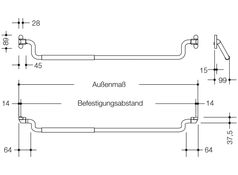 PS111XA2060 Бар паники в соответствии с DIN EN 1125 HEWI Neuheiten BB  - Вид №1