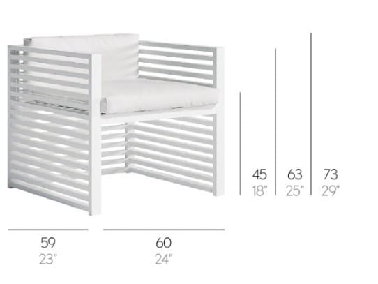 Садовое кресло с подлокотниками GANDIABLASCO DNA ARCH-00122936 - Вид №5