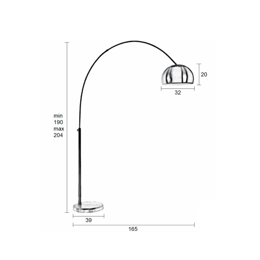 Лампа напольная Metal Bow White Label Living 5100030 - Вид №6