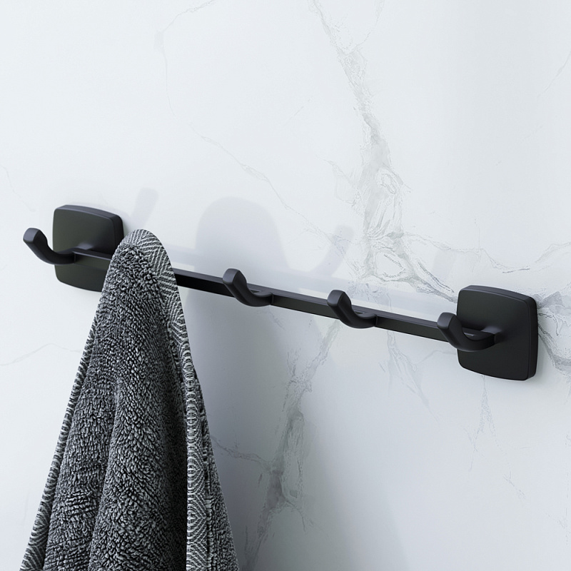 A9035922 Набор крючков для полотенец черный AM.PM Gem - Вид №1