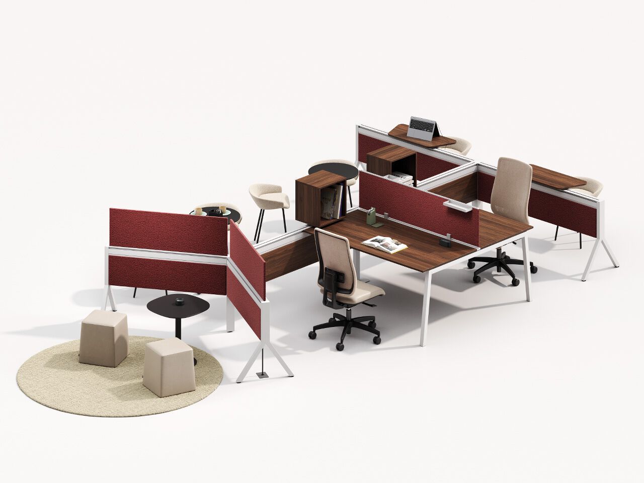 Множественный стол с разделительными панелями FREZZA Pal System ARCH-00140652 - Вид №3