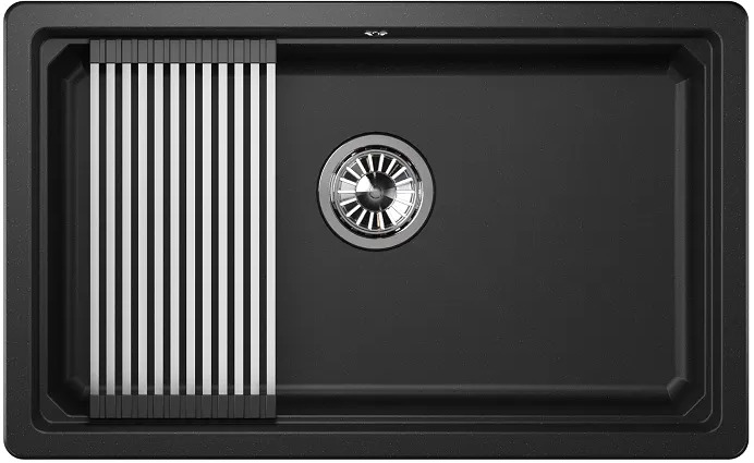 KS-7303U, ЧЁРНЫЙ кухонная мойка, кварц