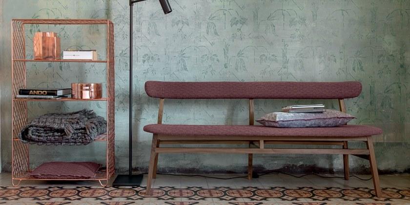 Gervasoni Скамья со спинкой, обитая тканью Brick sun-id-1399587 - Вид №3