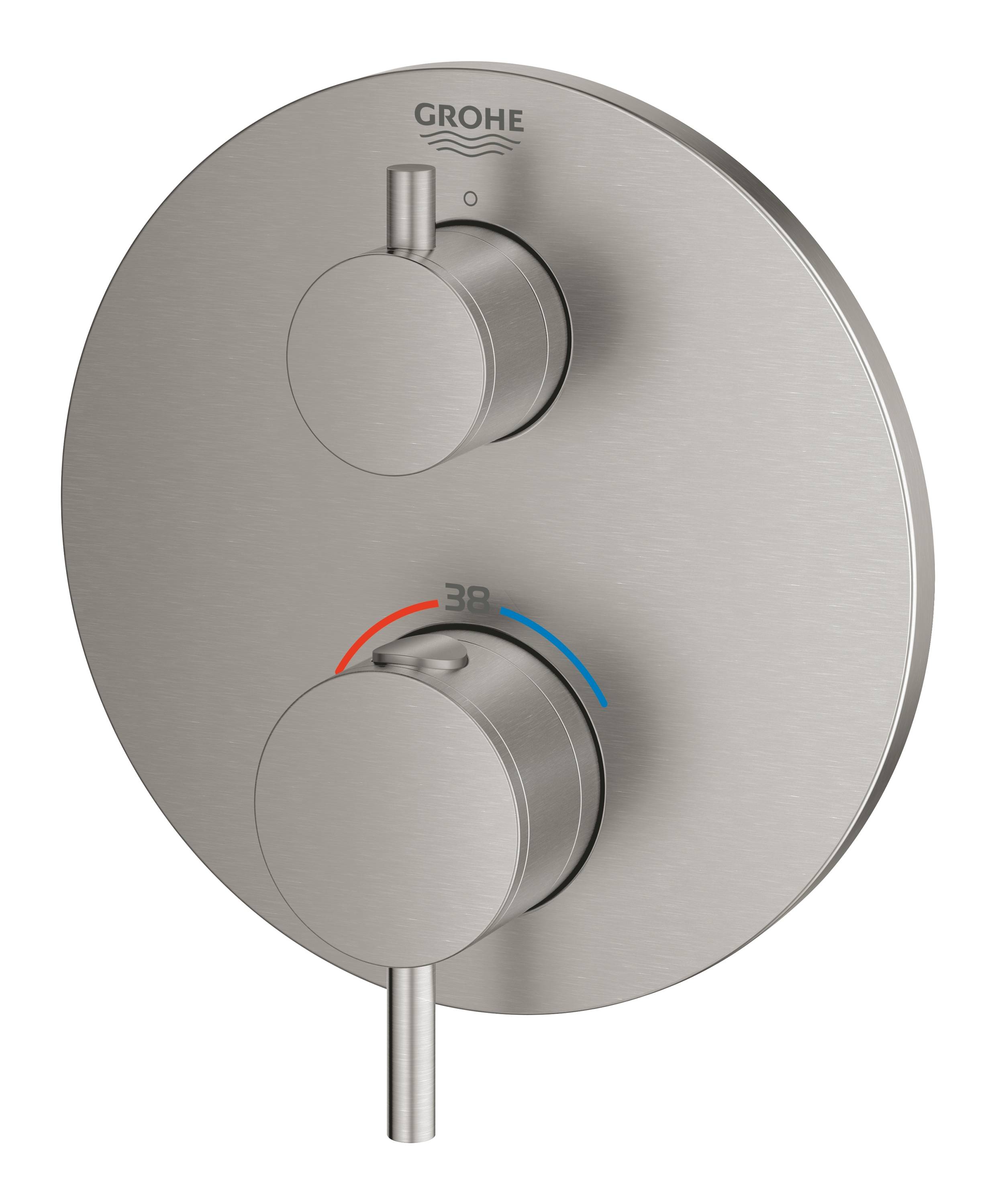 Внешняя часть термостатического смесителя для душа GROHE Atrio, суперсталь (24134DC3) - Вид №2