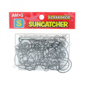 23877 Набор мини-основ для витражей 1 Единорог, сова, перстень, месяц, сердечко, амулет AMOS