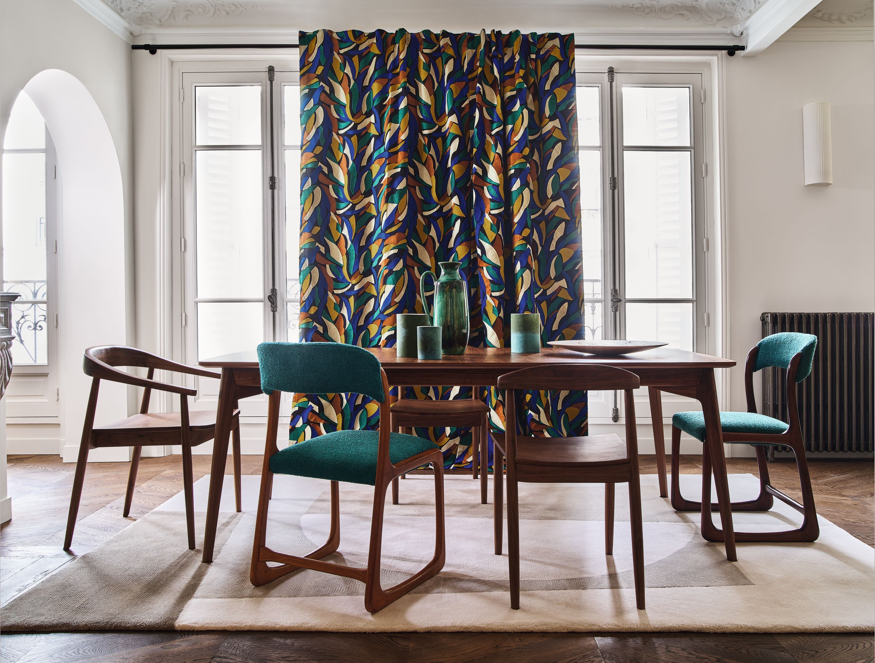 Однотонная ткань букле Casamance фантазия ARCH-00005008 - Вид №1