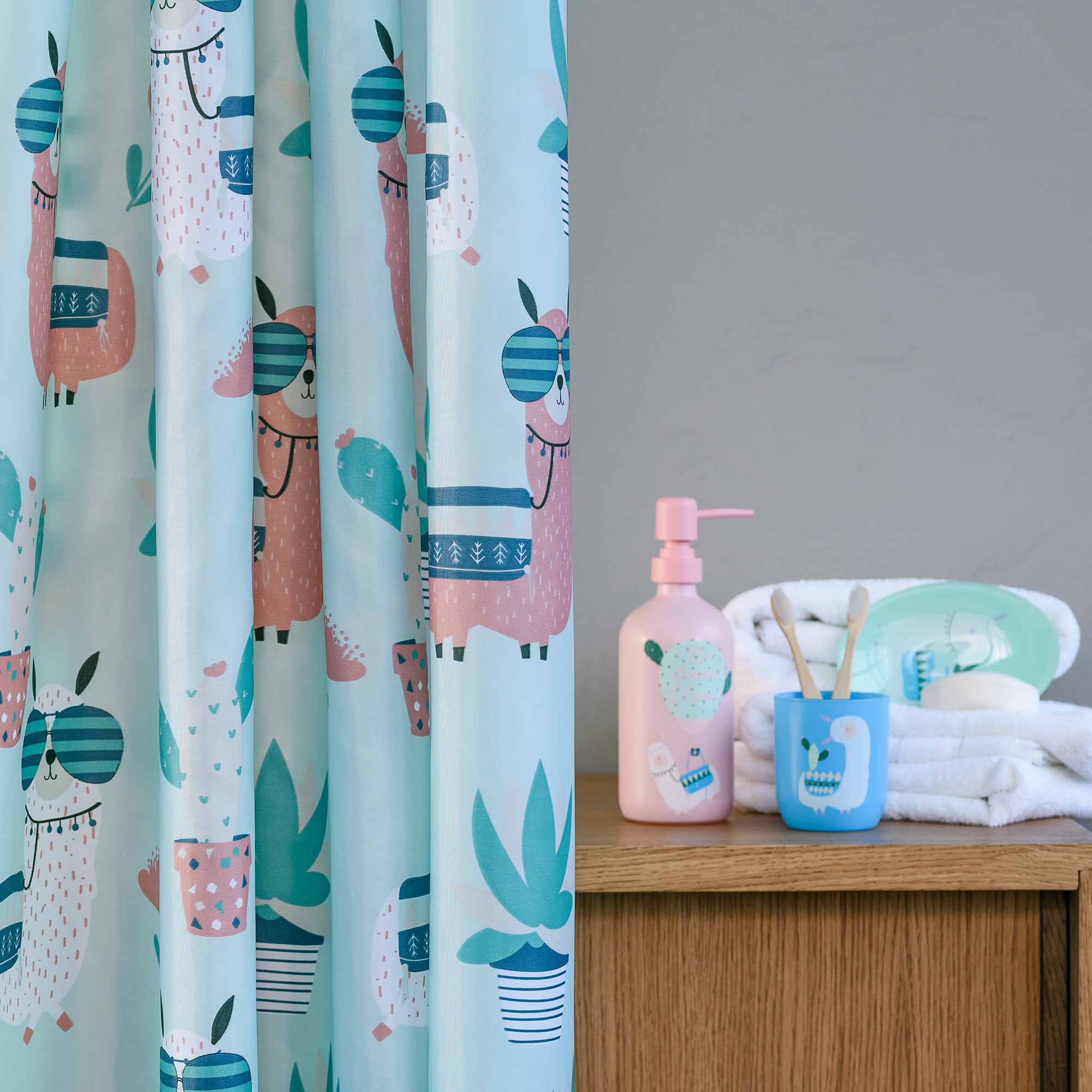 88109929 Штора для ванны 180x180 см, полиэстер, цвет зеленый Lama Santreyd - Вид №6