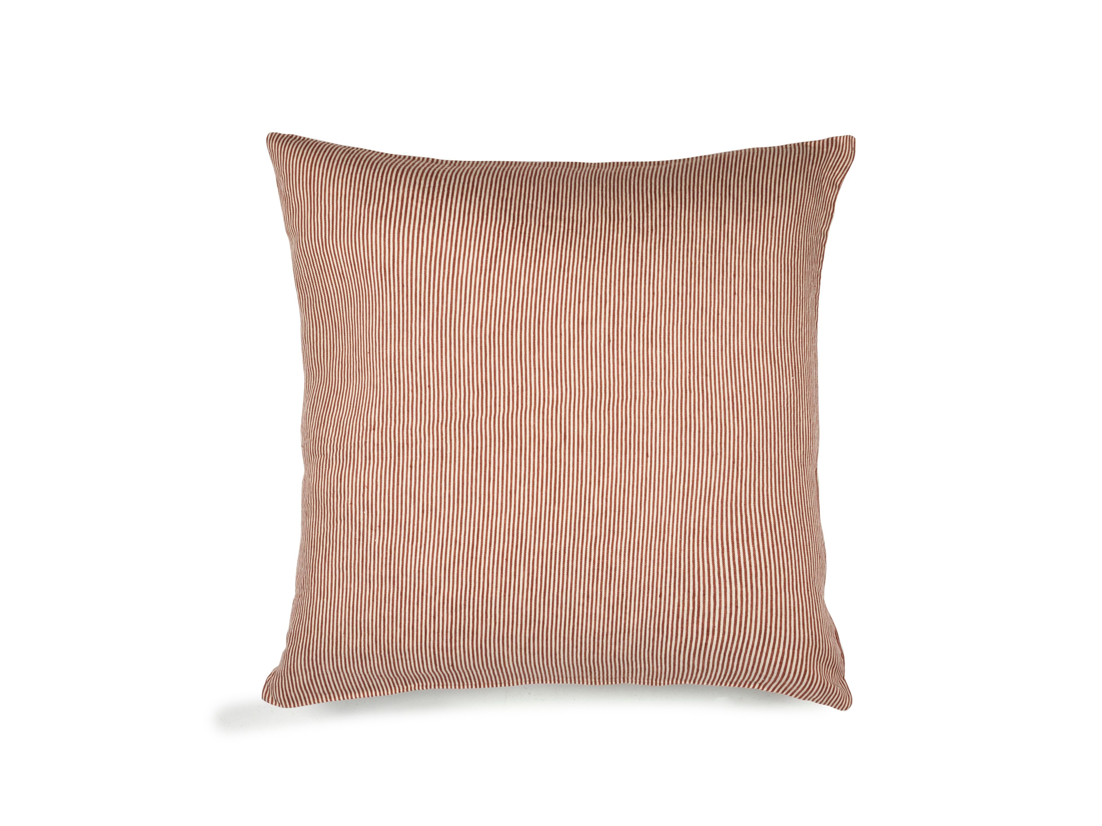 Льняная квадратная полосатая подушка Libeco Home Swimmers Stripe ARCH-00083533