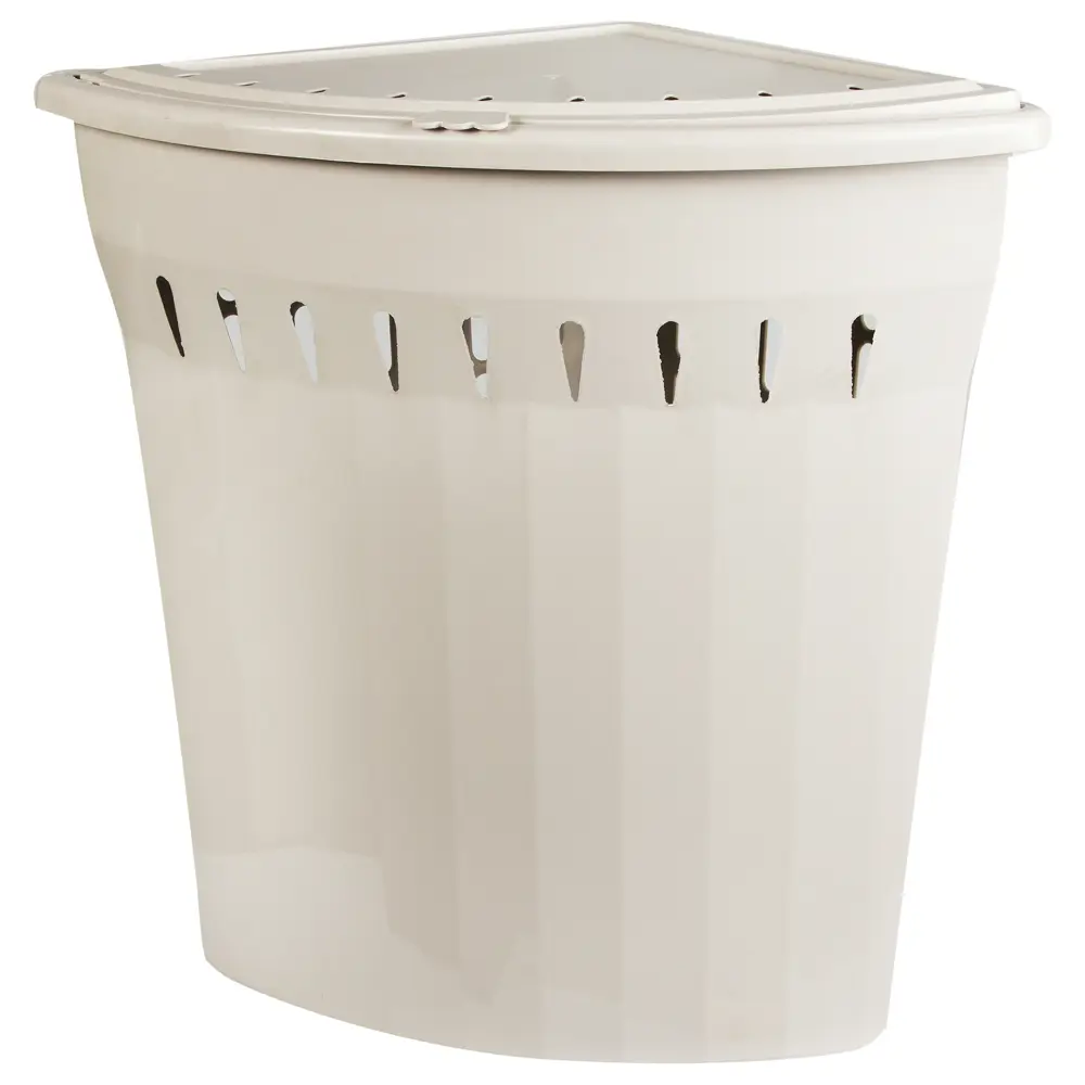 Корзина для белья угловая 35 л полипропилен цвет бежевый/голубой БЫТПЛАСТ Без серии STLM-2072762