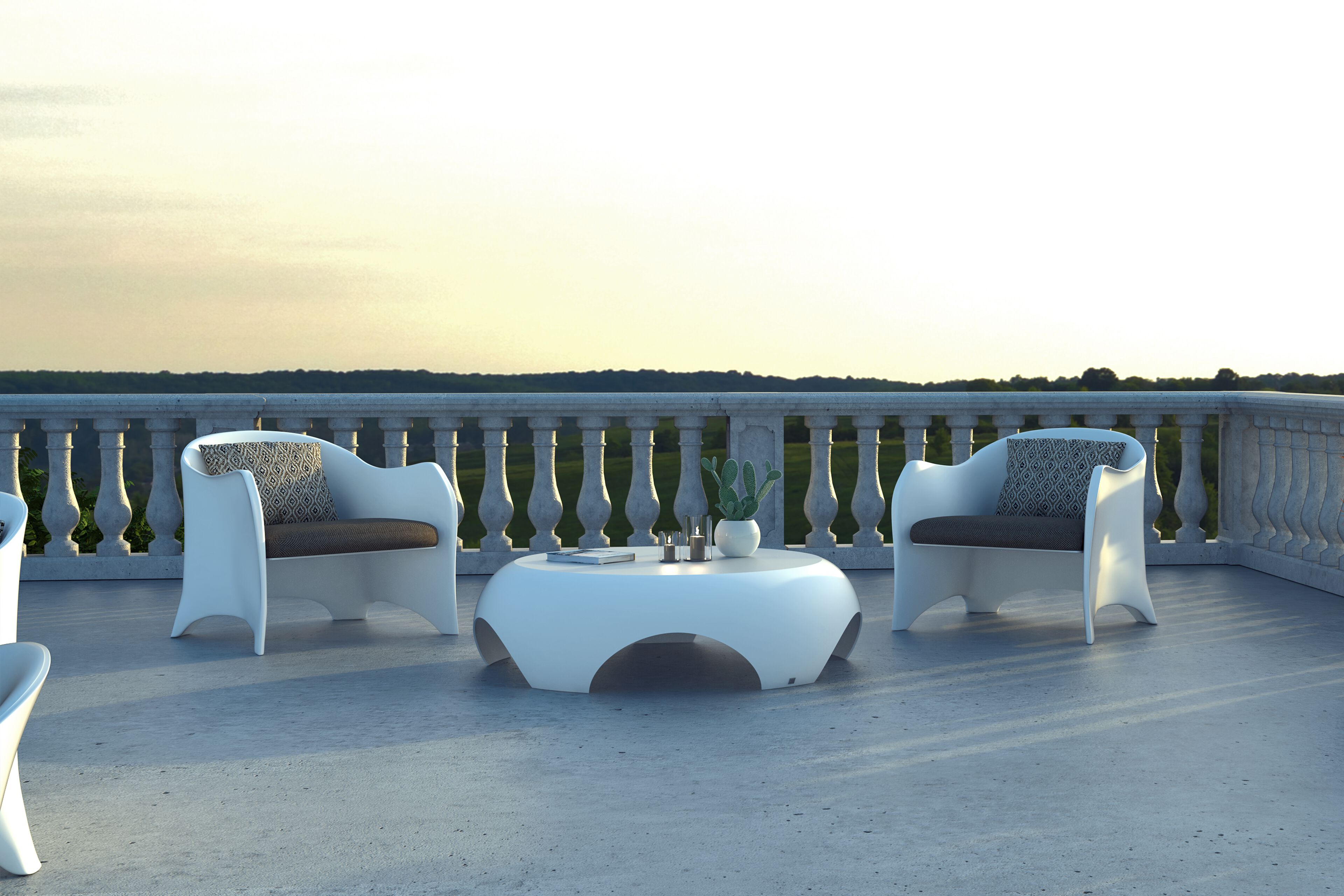 Стекловолокно садовое кресло с подлокотниками GANSK океан ARCH-00084535 - Вид №8