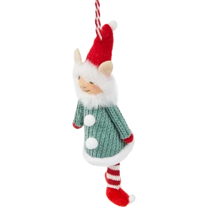 87036523 Елочная игрушка Мальчик 15x4.5 цвет красный STLM-1522647