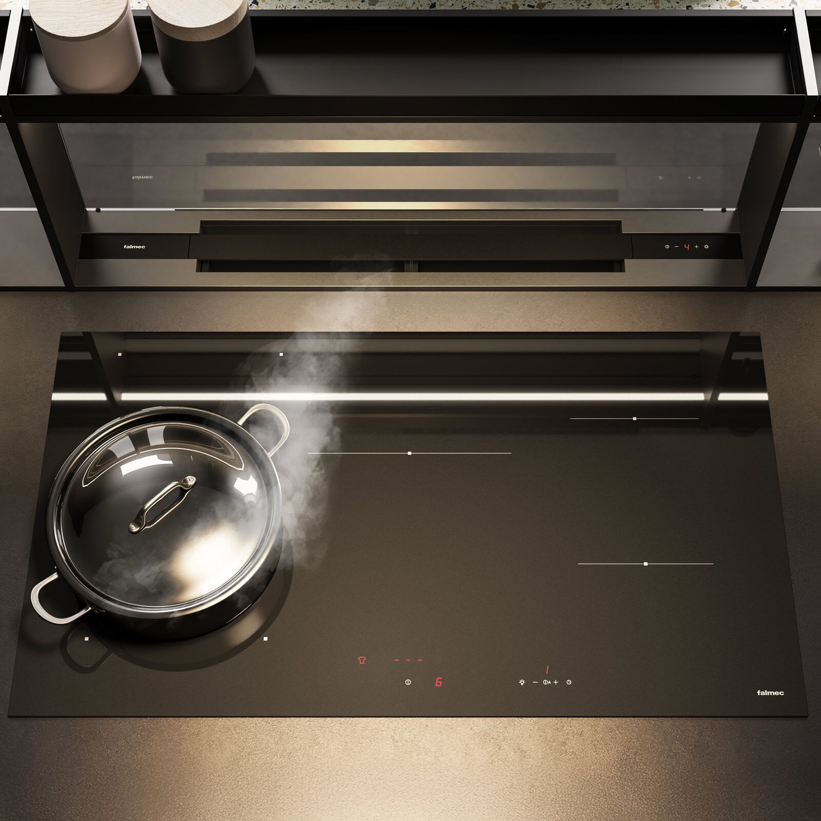 Алюминиевый вытяжной шкаф со встроенным освещением Falmec Elements ARCH-00015005 - Вид №2