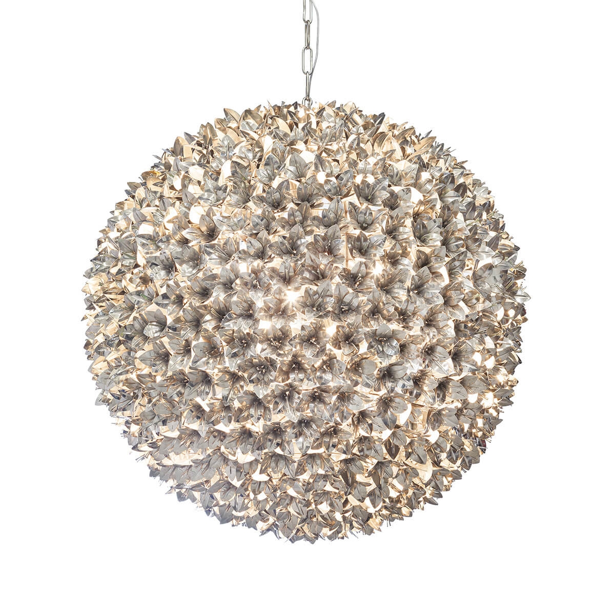 500253-02 ABHIKA ЛАМПА ЦВЕТОЧНЫЙ ШАР SILVER 