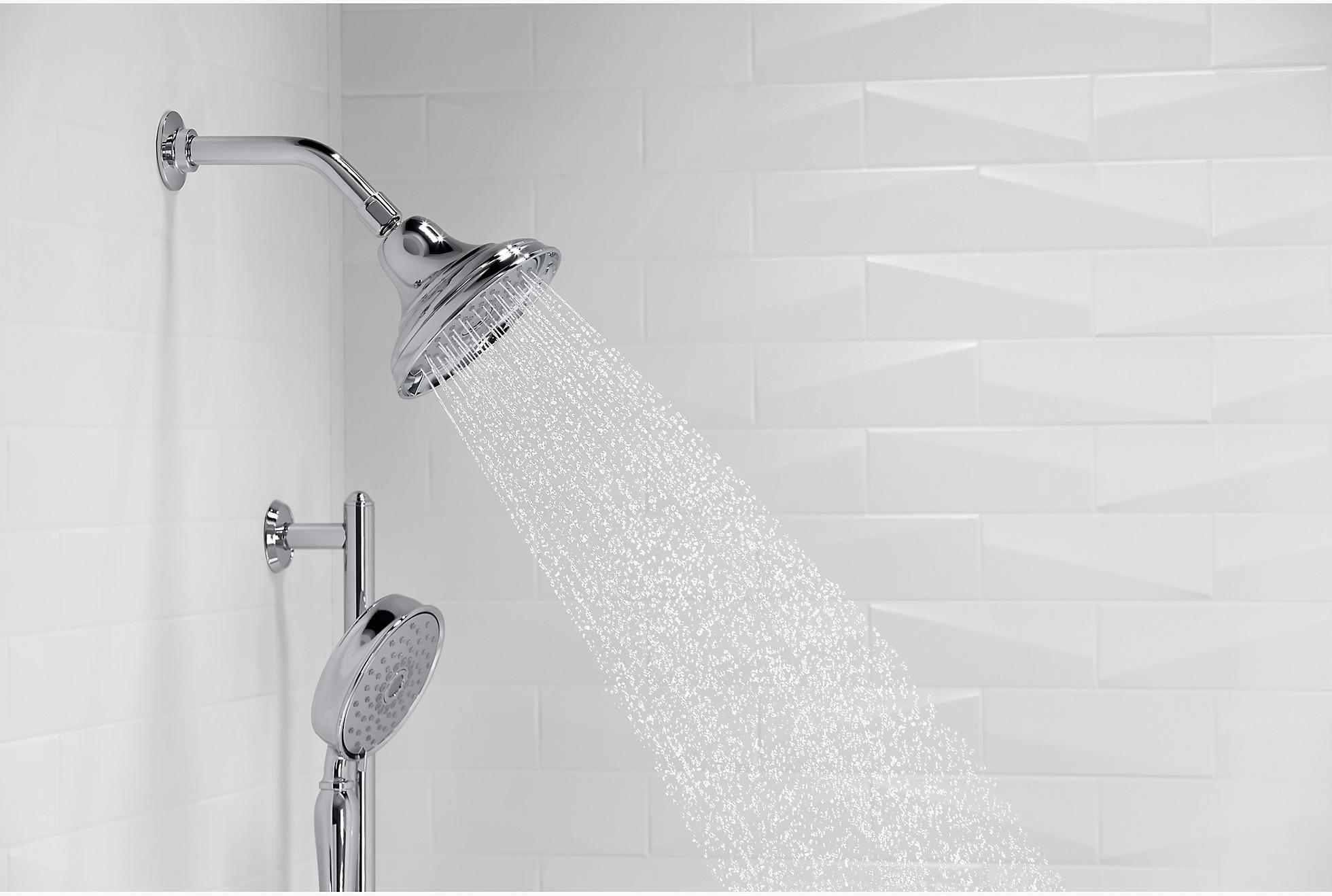 KOHLER Многофункциональная душевая лейка Bancroft 2,5 галлона в минуту с технологией всасывания воздуха Katalyst K-22167-PB  - Вид №5
