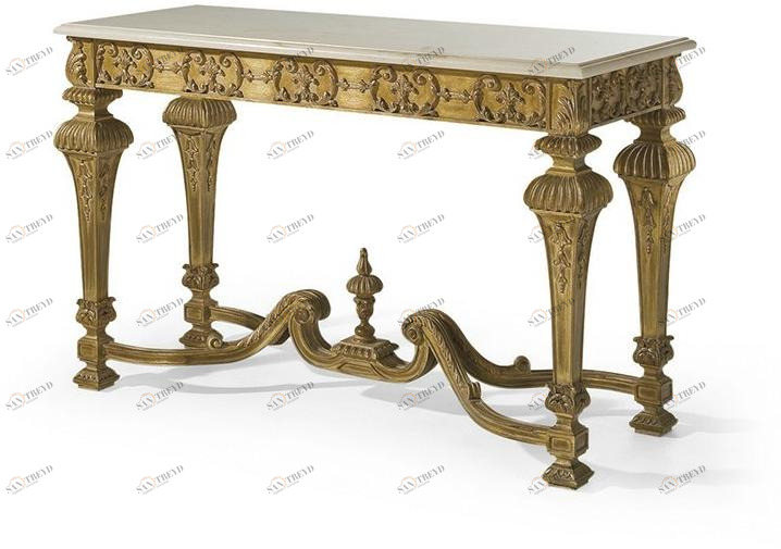 OAK Консоль из дерева с мраморной столешницей Galleria sun-id-1372476