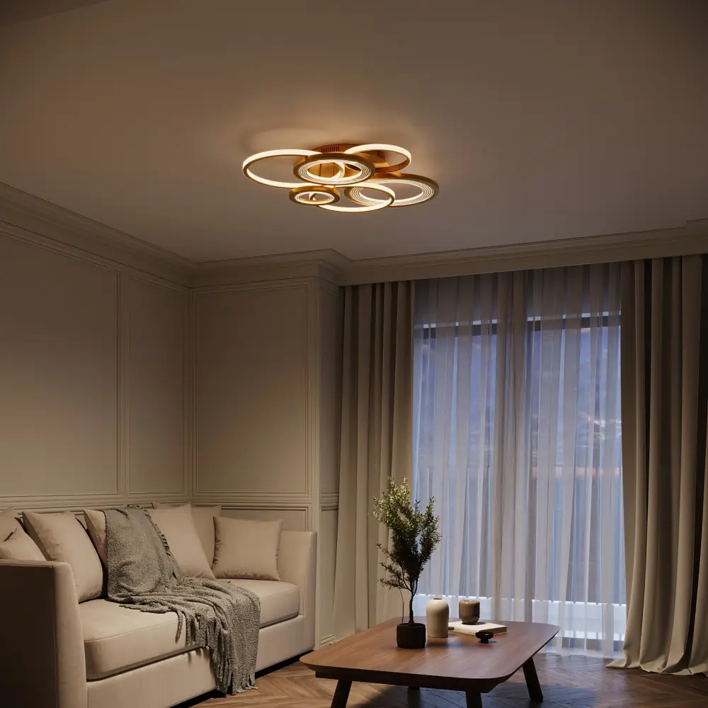 Люстра потолочная светодиодная Escada 10248/6LED с пультом, 31 м², регулируемый белый свет, цвет золотой STLM-2123199 - Вид №13