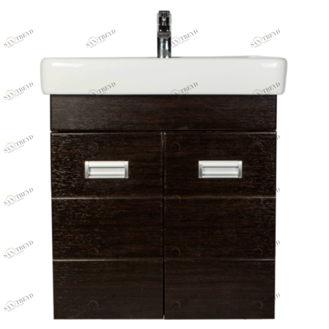 Тумба подвесная Таис-М 60 см с прямоугольной раковиной 60 см, цвет: венге Хром ORANGE sun-id-1517163