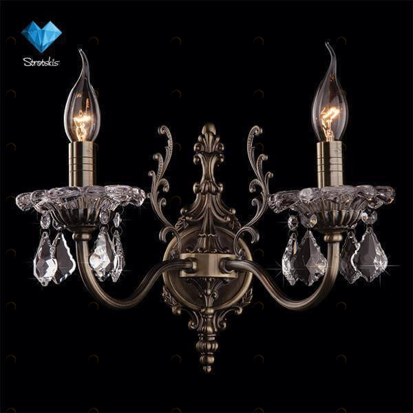 Бра настенное бронзовое Eurosvet 3281/2 Strotskis EUROSVET СВЕЧА 00-3930941 Бронза 