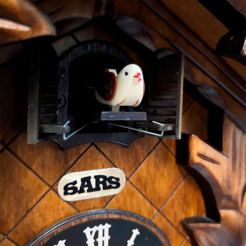 Часы настенные с кукушкой коричневые 8N Sars SARS ДИЗАЙНЕРСКИЕ 00-3967486 Коричневый  - Вид №3