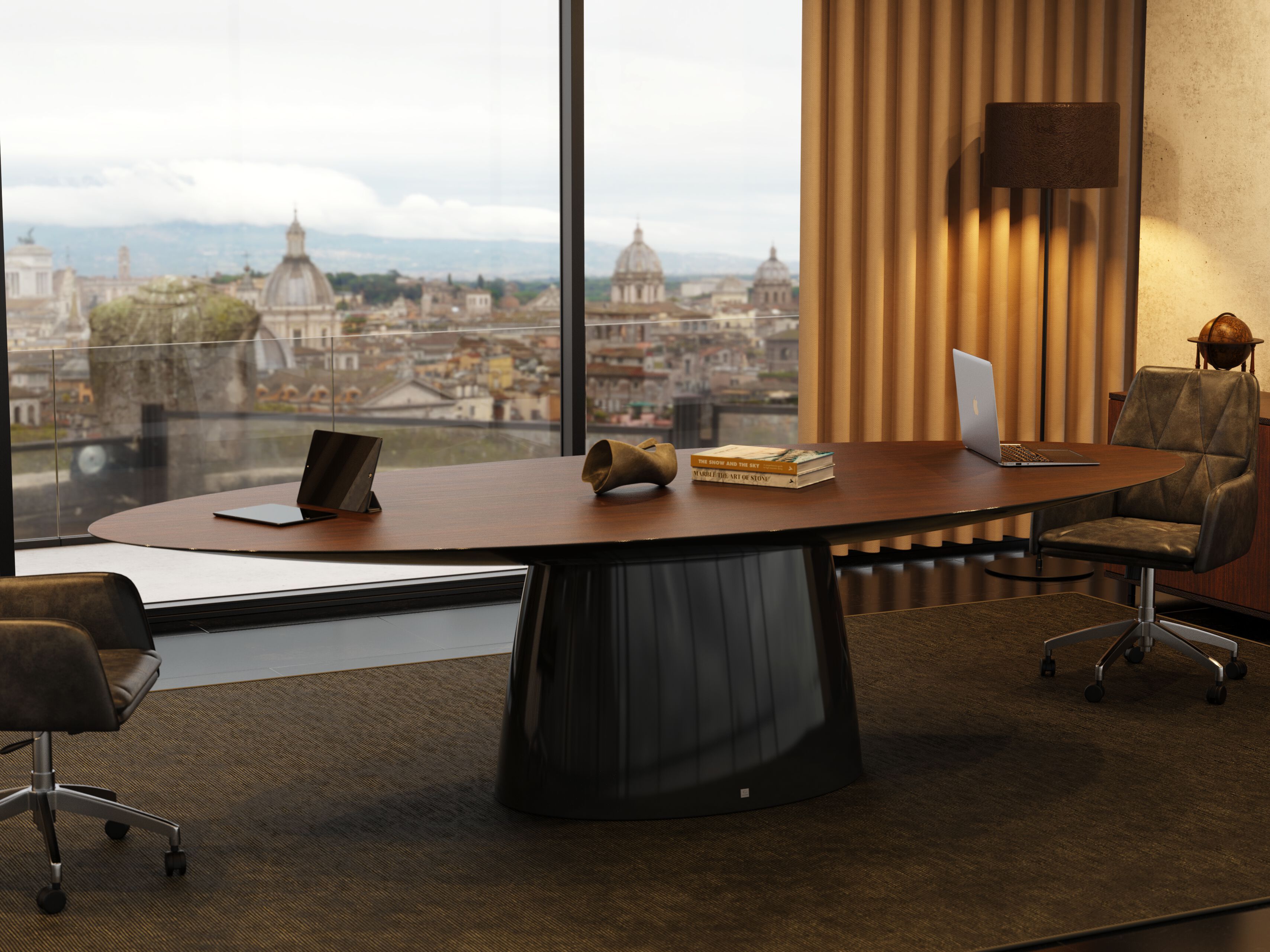 Овальный стол из стекловолокна с мраморным верхом GANSK MAGNA ARCH-00112162 - Вид №7