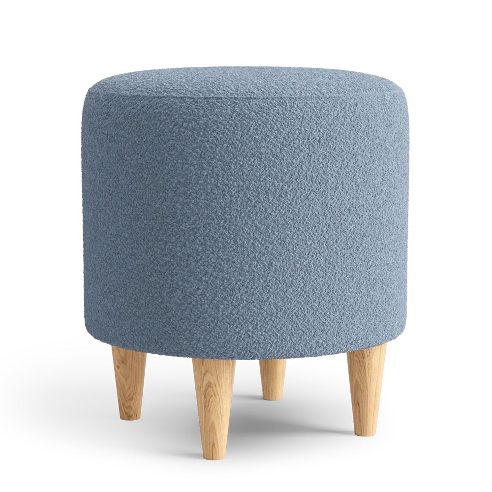 Пуф на ножках полиэстер Salotti Нико Bravo Midnight синий 36.5x40 см STLM-2034276