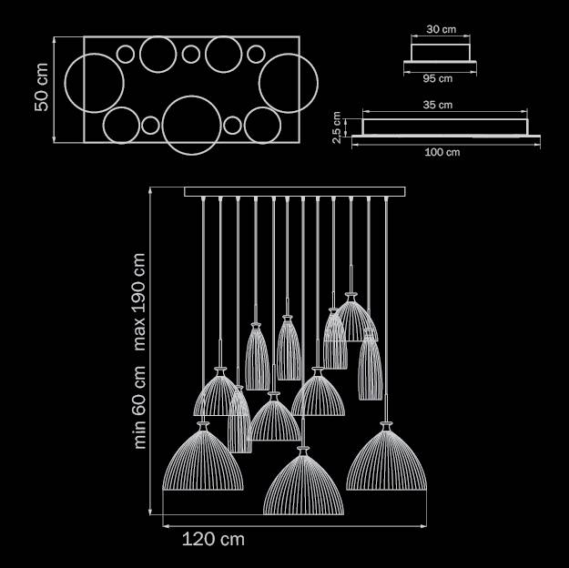 Подвесная люстра Lightstar Simple Light 810 810221 LIGHTSTAR ДИЗАЙНЕРСКИЕ, SIMPLE LIGHT 056302 Серый  - Вид №1