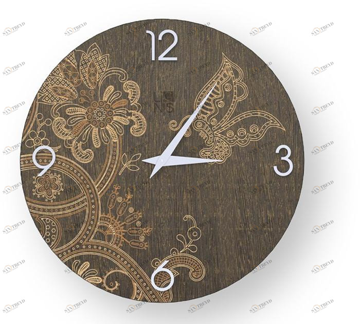 LIGNIS® Настенные часы из дерева с лепниной Dolcevita marrakech 10.044 / 10.122