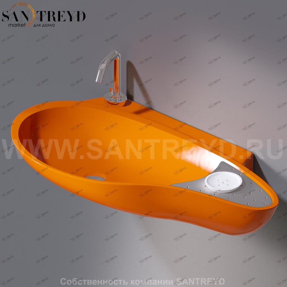 L235T0R1V4..114 Подвесная раковина настенная овальная A. e T. Italia SPOT AeT ITALIA ACCENT L235T0R1V4.114