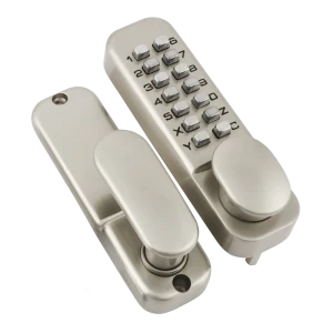 Замок кодовый с фиксатором Нора-М 201 ЦАМ/сталь матовый хром