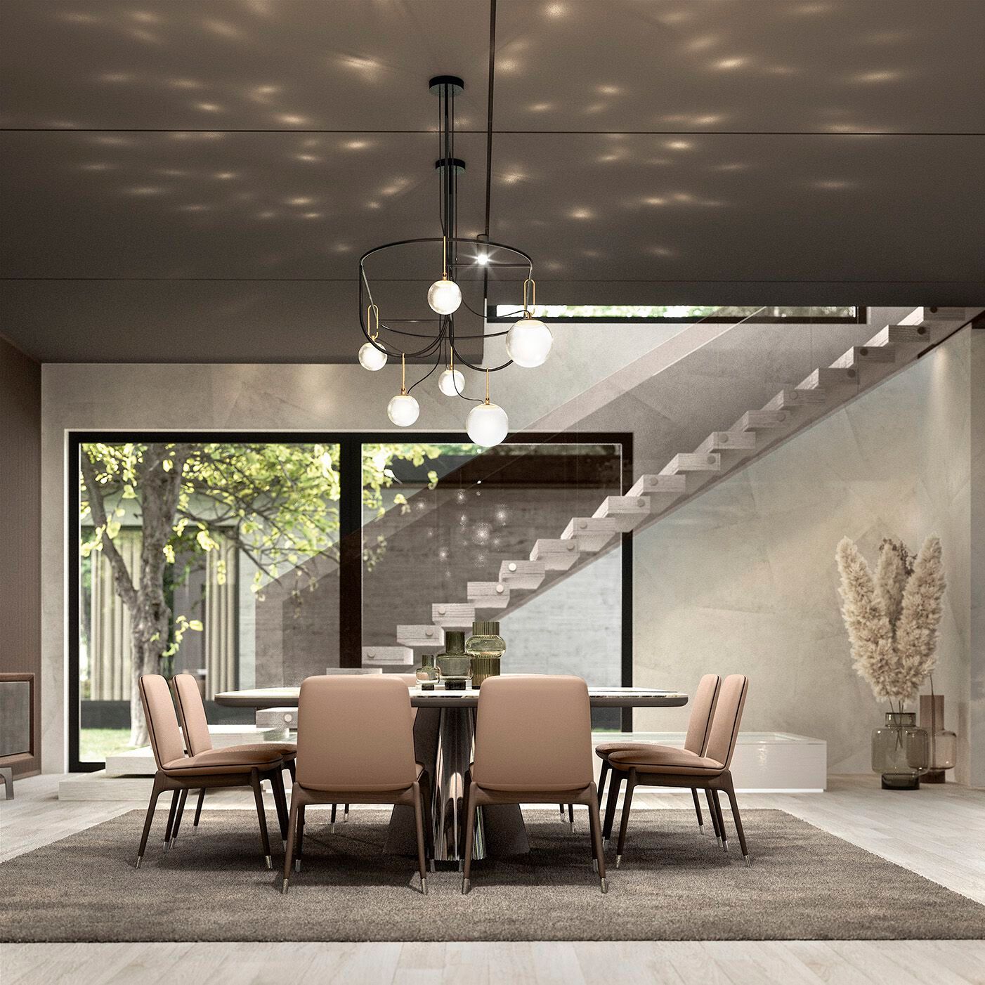 Мягкий стул из ткани без подлокотников CEPPI Evergreen ARCH-00047820 - Вид №2