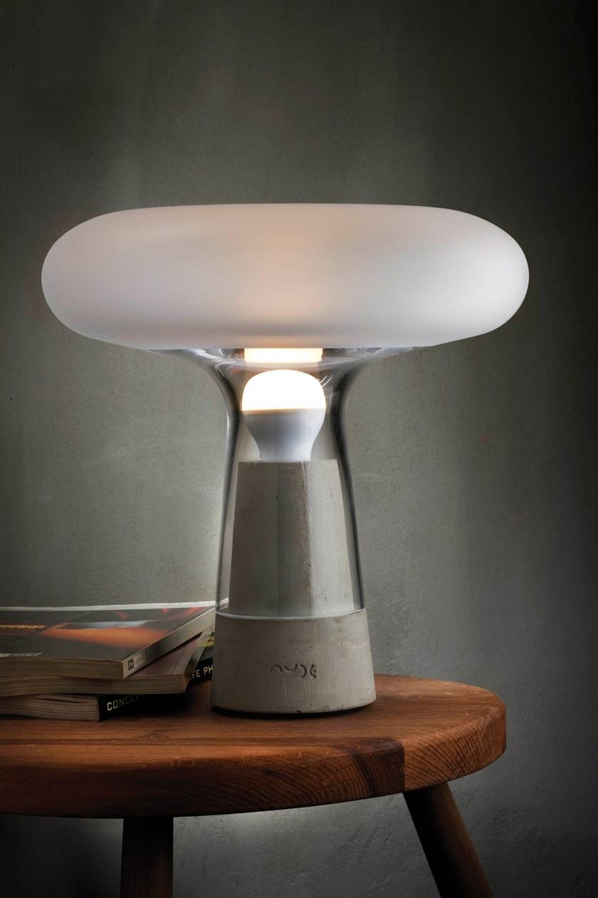 NUDE Хрустальная настольная лампа на бетонном основании Orion sun-id-1443613 - Вид №1